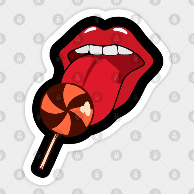 Lolipop Red Lips Sticker by BiancaEm